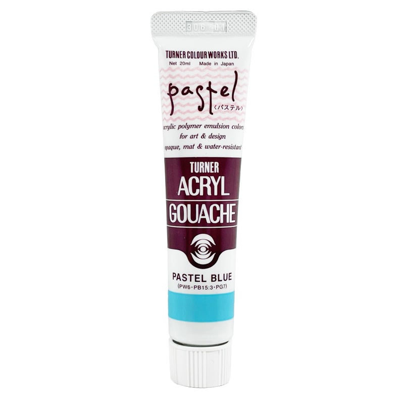 Turner Colour Works Acryl Gouache Artist Acrylic Paint - Single 20 ml Tube - Pastel Blue - Image 1